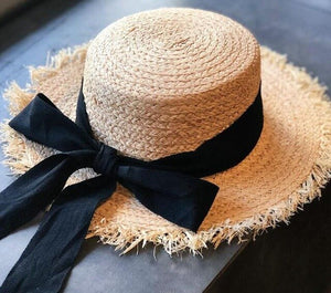 Summer Beach Raffia Hat