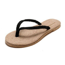 Load image into Gallery viewer, Straw Flip Flops Slippers