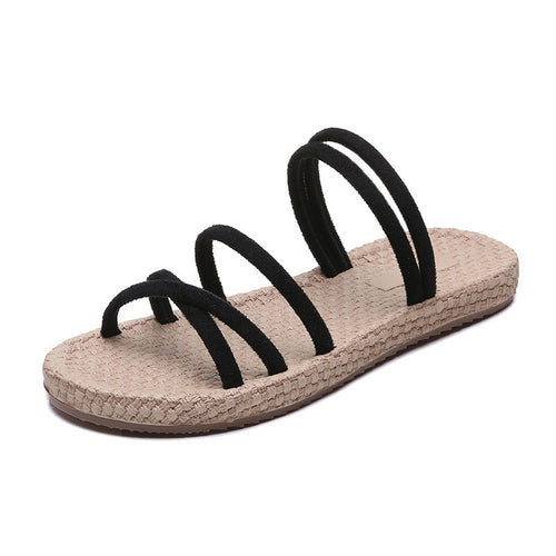 Straw Slippers Sandals